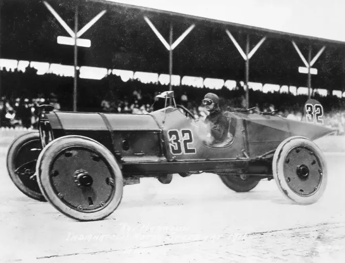 Framed Print : Racer Winning First Indy Speedway Race
