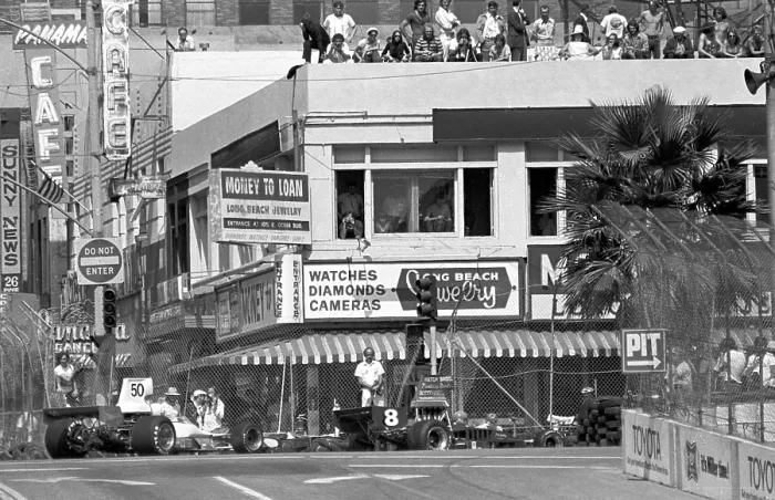 Framed Print : Racers at Inaugural Grand Prix of Long Beach 1975 Framed Print : Racers at Inaugural Grand Prix of Long Beach 1975