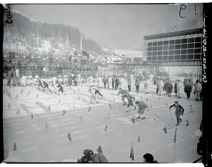 Framed Print : Racers Starting Winter Olympic Course Framed Print : Racers Starting Winter Olympic Course