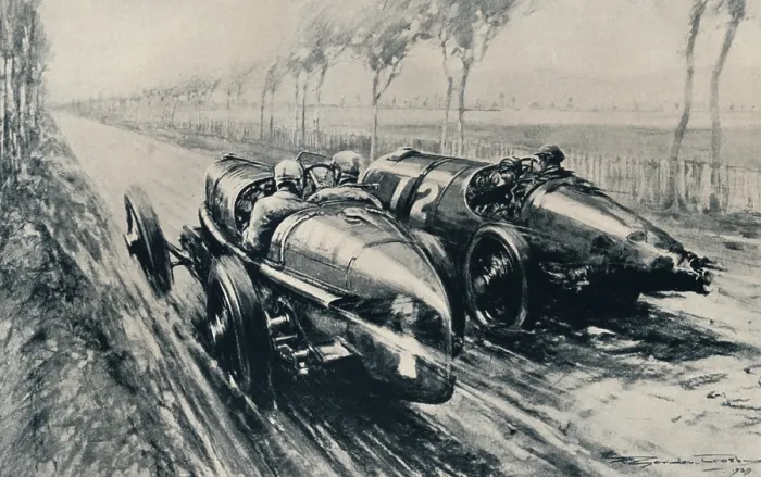 Framed Print : Racing For The Grand Prix Framed Print : Racing For The Grand Prix