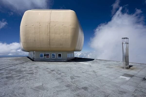 Radar station on Saentis Mountain, Alpstein Range, Appenzell, Switzerland, Alps, Europe