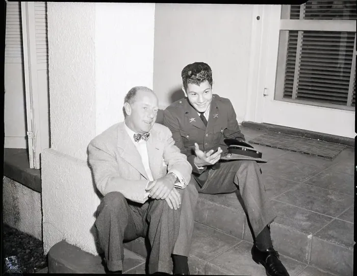 Framed Print : Radio Actor Freeman Gosden with Son