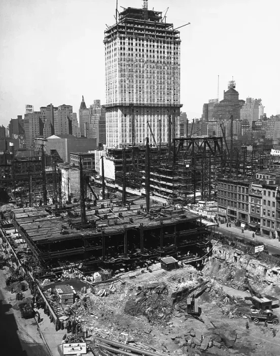 Framed Print : Radio City Music Hall Under Construction Framed Print : Radio City Music Hall Under Construction