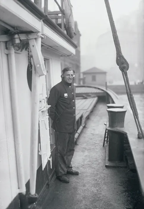 Framed Print : Radio Operator on Police Boat John F Hylan Framed Print : Radio Operator on Police Boat John F Hylan
