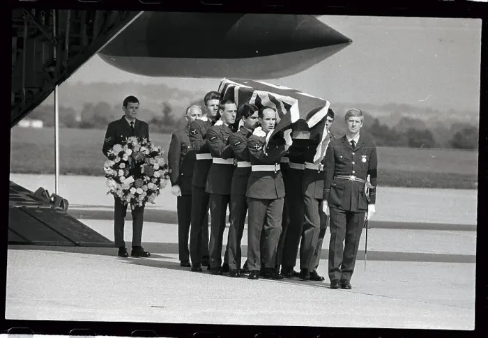 Framed Print : RAF Party Carrying Coffin Framed Print : RAF Party Carrying Coffin