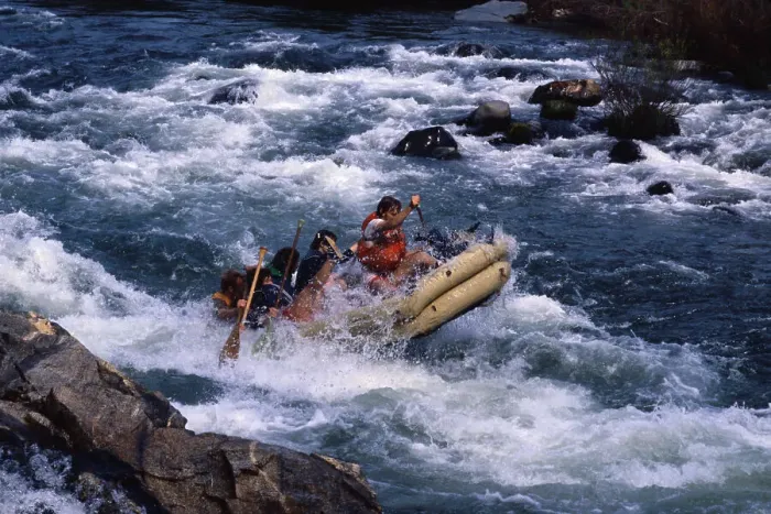 Framed Print : Raft Riders in the Water Framed Print : Raft Riders in the Water