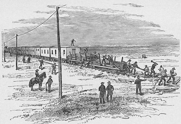 Railroad Construction In Old West