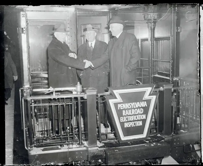 Framed Print : Railroad Executives Shaking Hands With Mayor of Baltimore M. W. Clement Framed Print : Railroad Executives Shaking Hands With Mayor of Baltimore M. W. Clement