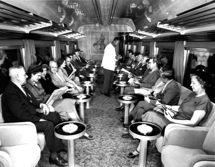 Framed Print : Railroad Lounge Car Interior Framed Print : Railroad Lounge Car Interior