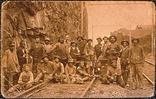 Railroad Workers on Tracks