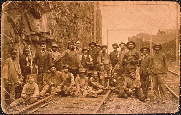 Framed Print : Railroad Workers on Tracks Framed Print : Railroad Workers on Tracks