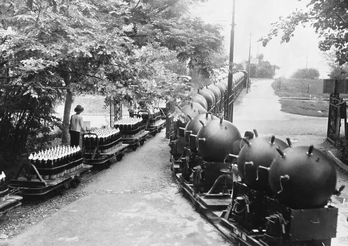 Framed Print : Railway Carrying Shells / Mines Framed Print : Railway Carrying Shells / Mines