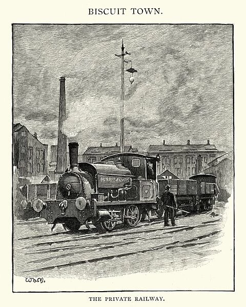 Railway of Huntley and Palmers biscuit factory, Reading, 1892
