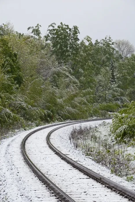 Framed Print : Railway tracks in snow, Eastern Townships, Foster, Quebec Province, Canada Framed Print : Railway tracks in snow, Eastern Townships, Foster, Quebec Province, Canada