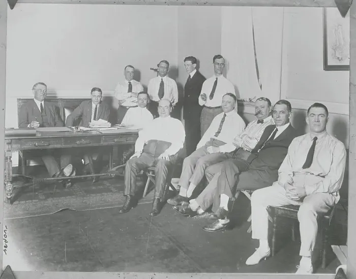 Framed Print : RailwayUnion Leaders at Meeting Framed Print : RailwayUnion Leaders at Meeting