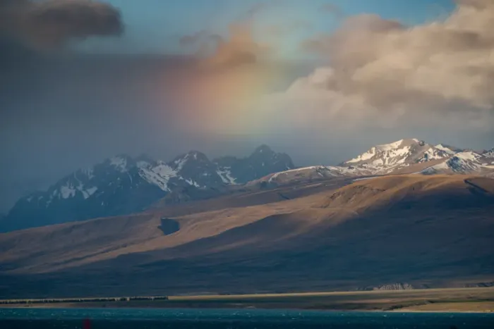 Framed Print : Rainbow at Lake Tekapo Framed Print : Rainbow at Lake Tekapo