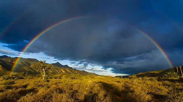 Rainbow at the mountain peaks