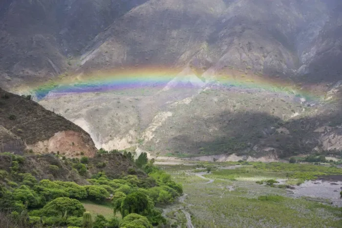 Framed Print : Rainbow over the Quebrada de Escoipe valley, Salta Province, Argentina Framed Print : Rainbow over the Quebrada de Escoipe valley, Salta Province, Argentina