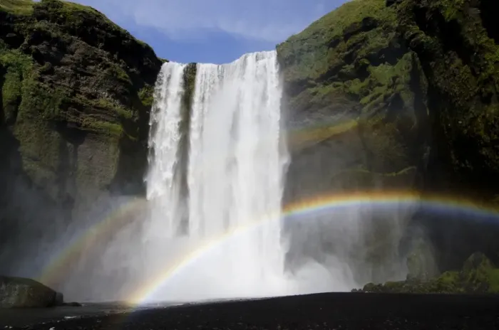 Framed Print : Rainbow, Skogafoss waterfall on the Skoga river, ring road, Suourland, Sudurland, southern Iceland, Iceland, Europe Framed Print : Rainbow, Skogafoss waterfall on the Skoga river, ring road, Suourland, Sudurland, southern Iceland, Iceland, Europe