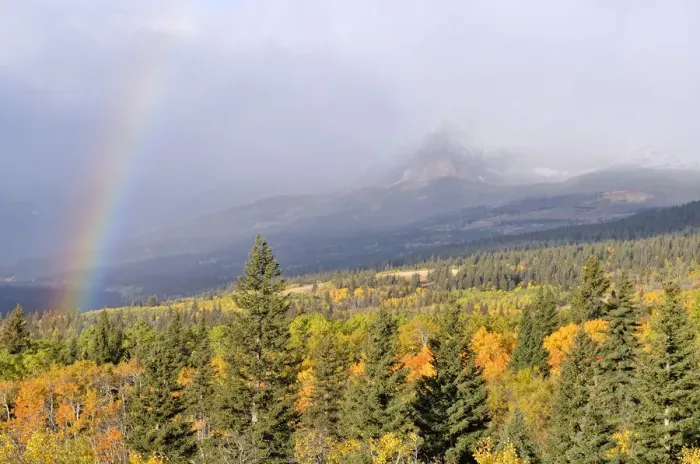 Framed Print : Rainbow, view from State Road 89 towards Glacier National Park, Montana, USA Framed Print : Rainbow, view from State Road 89 towards Glacier National Park, Montana, USA