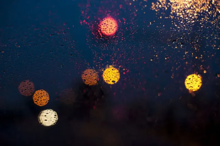 Framed Print : Raindrops on a car window Framed Print : Raindrops on a car window
