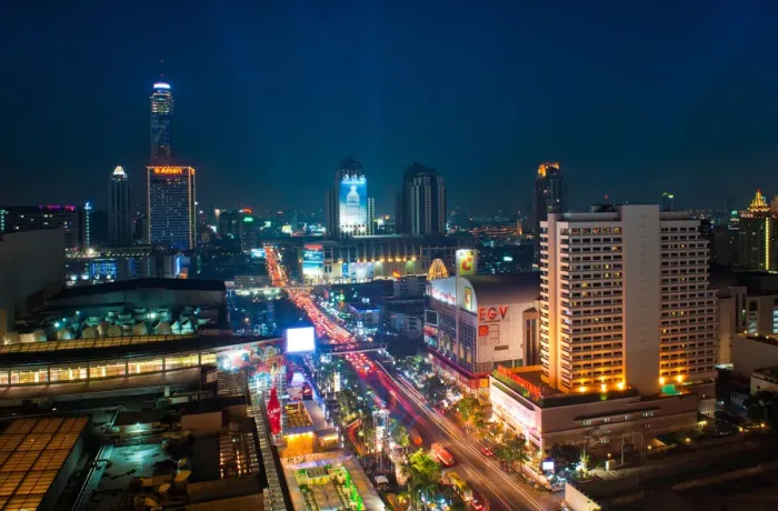 Framed Print : Rajdamri district in Bangkok Framed Print : Rajdamri district in Bangkok