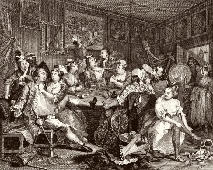 Framed Print : The Rakes Progress: Tavern Scene Framed Print : The Rakes Progress: Tavern Scene