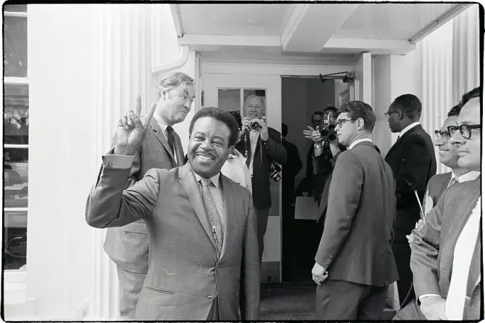 Framed Print : Ralph Abernathy Giving Peace Sign Framed Print : Ralph Abernathy Giving Peace Sign