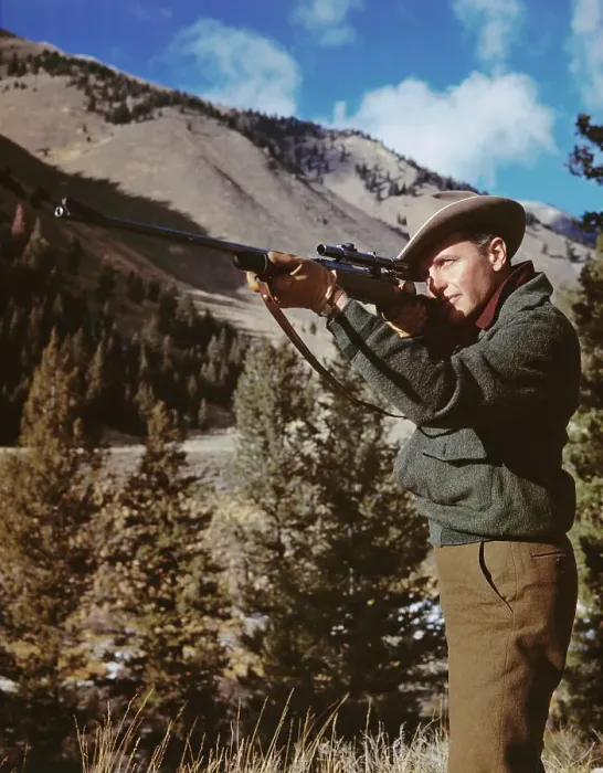 Framed Print : Ralph Bellamy Holding Rifle Framed Print : Ralph Bellamy Holding Rifle