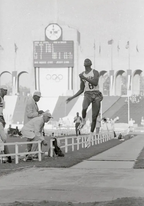 Framed Print : Ralph Boston Performing Record Breaking Jump at Olympics Framed Print : Ralph Boston Performing Record Breaking Jump at Olympics