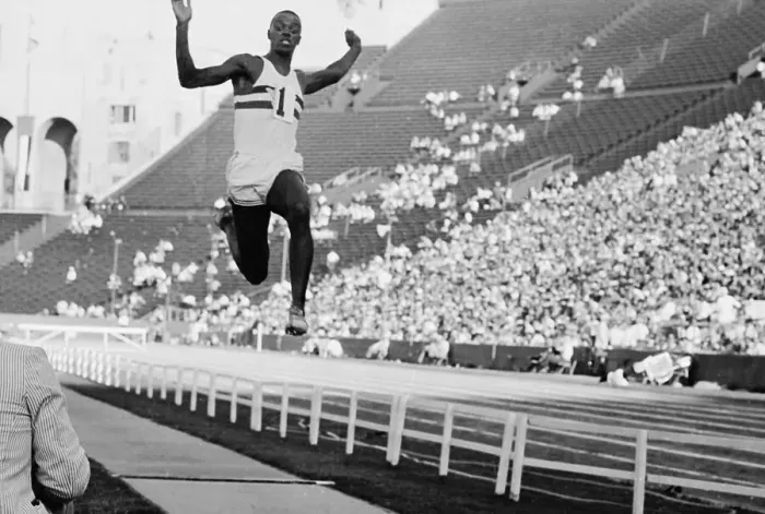 Framed Print : Ralph Boston Performing Record Breaking Jump at Olympics Framed Print : Ralph Boston Performing Record Breaking Jump at Olympics