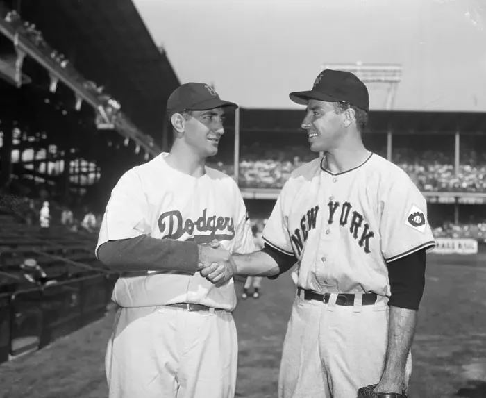 Framed Print : Ralph Branca Shaking Hands with Jim Hearn Framed Print : Ralph Branca Shaking Hands with Jim Hearn