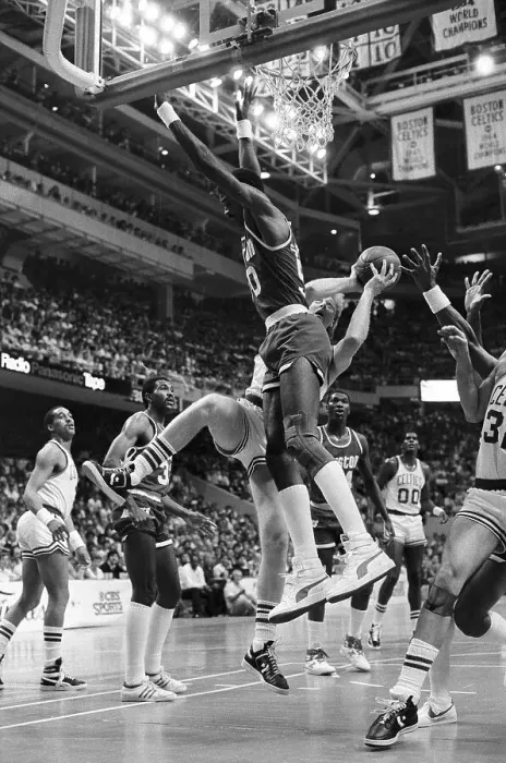 Framed Print : Ralph Sampson Blocking Larry Bird as He Goes for Shot Framed Print : Ralph Sampson Blocking Larry Bird as He Goes for Shot