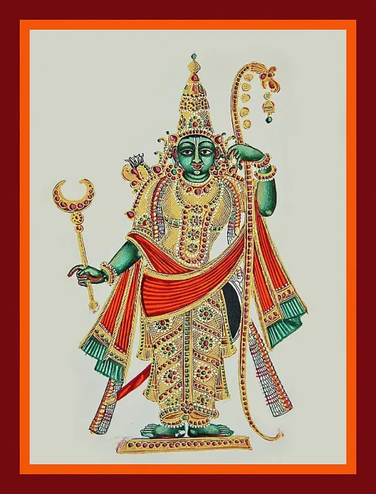 Framed Print : Rama leaning on the tall bow Framed Print : Rama leaning on the tall bow