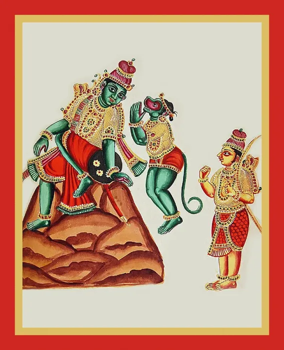 Framed Print : Rama sits on a hillock Framed Print : Rama sits on a hillock