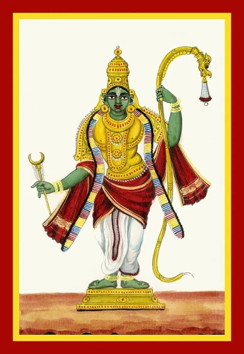 Framed Print : Rama standing in tribhanga on a low asana