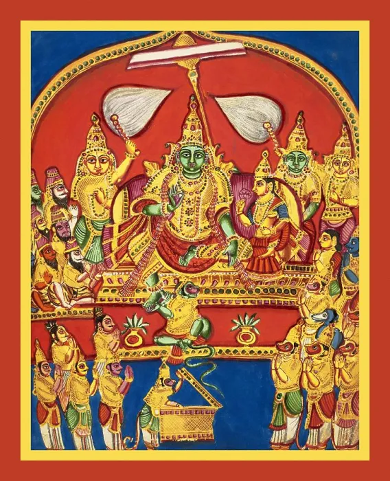 Framed Print : Rama with a white chhattra (umbrella) Framed Print : Rama with a white chhattra (umbrella)