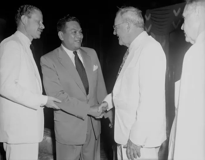 Framed Print : Ramon Magsaysay with U.S. Delegates Framed Print : Ramon Magsaysay with U.S. Delegates