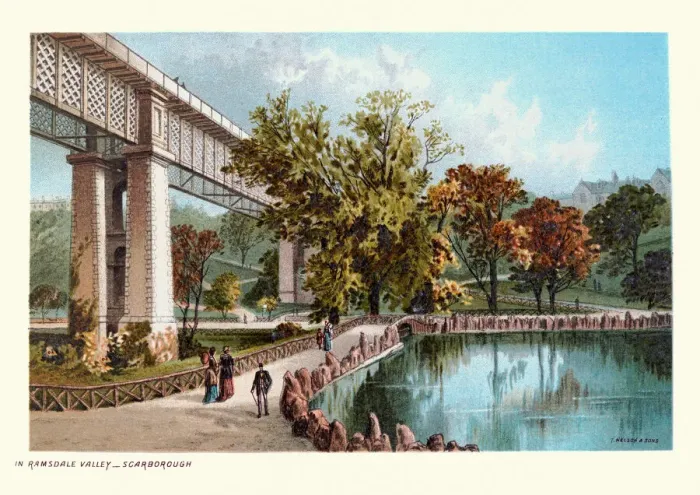 Framed Print : Ramsdale valley, Park in Scarborough, North Yorkshire, Victorian 19th Century Framed Print : Ramsdale valley, Park in Scarborough, North Yorkshire, Victorian 19th Century