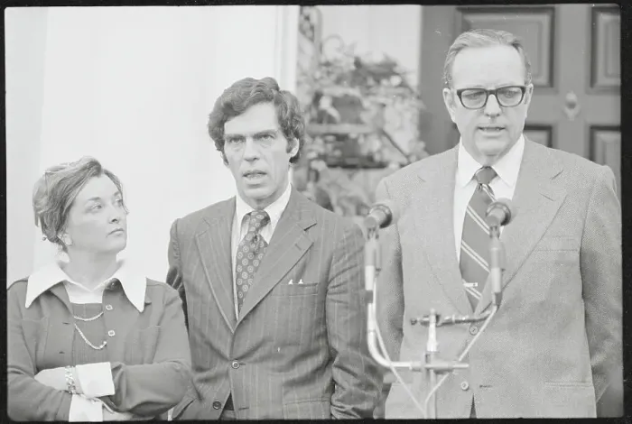 Framed Print : Randolph A. Hearst and Others at Press Conference Framed Print : Randolph A. Hearst and Others at Press Conference