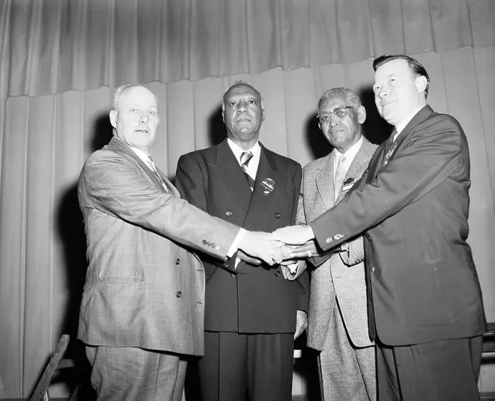 Framed Print : Randolph & Afl-Cio Members Joining Hands Framed Print : Randolph & Afl-Cio Members Joining Hands