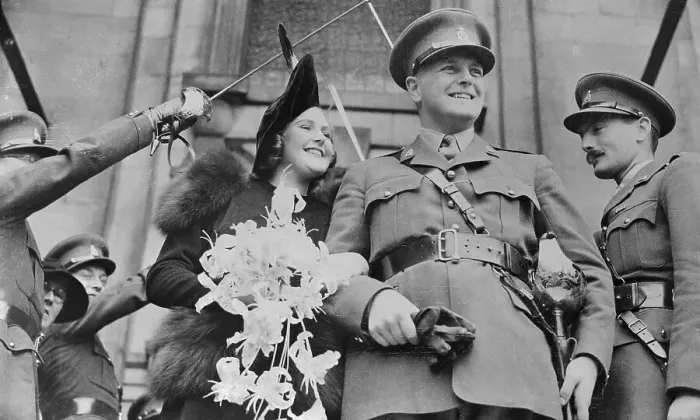 Framed Print : Randolph Churchill After Marrying Pamela Digby