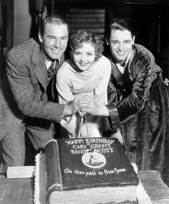 Framed Print : Randolph Scott, Nancy Carroll, and Cary Grant with Birthday Cake Framed Print : Randolph Scott, Nancy Carroll, and Cary Grant with Birthday Cake