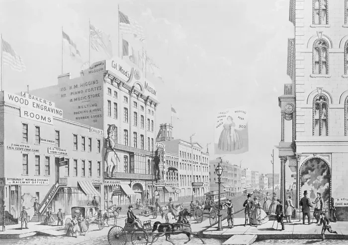 Framed Print : Randolph Street in Chicago Framed Print : Randolph Street in Chicago