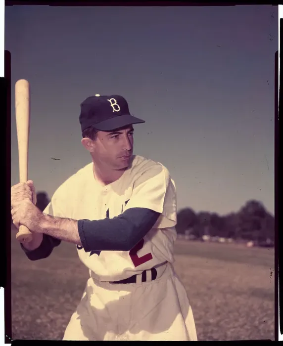 Framed Print : Randy Jackson of Brooklyn Dodgers Holding Baseball in Position Framed Print : Randy Jackson of Brooklyn Dodgers Holding Baseball in Position