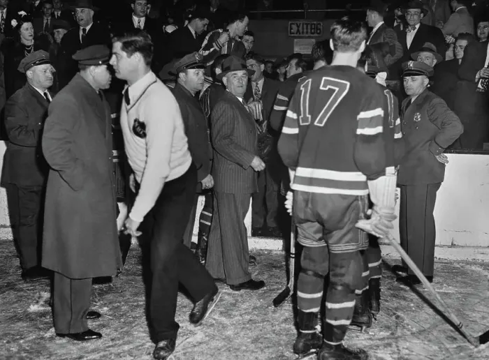 Framed Print : Rangers Vs Canadiens Ice Hockey Fight Framed Print : Rangers Vs Canadiens Ice Hockey Fight