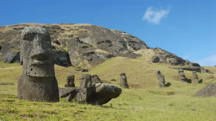 Framed Print : Moai. Rano RarakuRano Raraku is a volcanic crater formed of consolidated volcanic ash Framed Print : Moai. Rano RarakuRano Raraku is a volcanic crater formed of consolidated volcanic ash