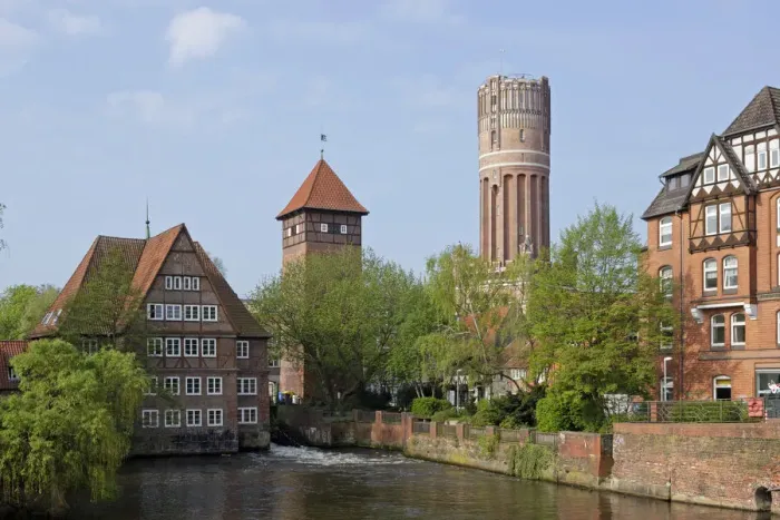 Framed Print : Ratsmuhle mill, water tower, Luneburg, Lower Saxony, Germany Framed Print : Ratsmuhle mill, water tower, Luneburg, Lower Saxony, Germany