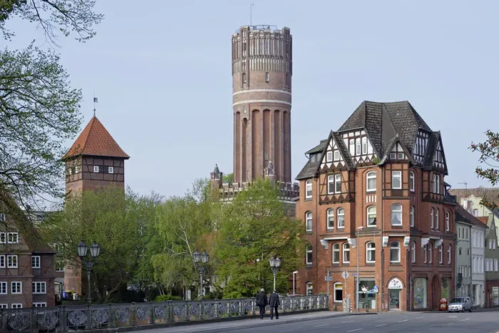 Framed Print : Ratsmuhle mill, water tower, Luneburg, Lower Saxony, Germany Framed Print : Ratsmuhle mill, water tower, Luneburg, Lower Saxony, Germany