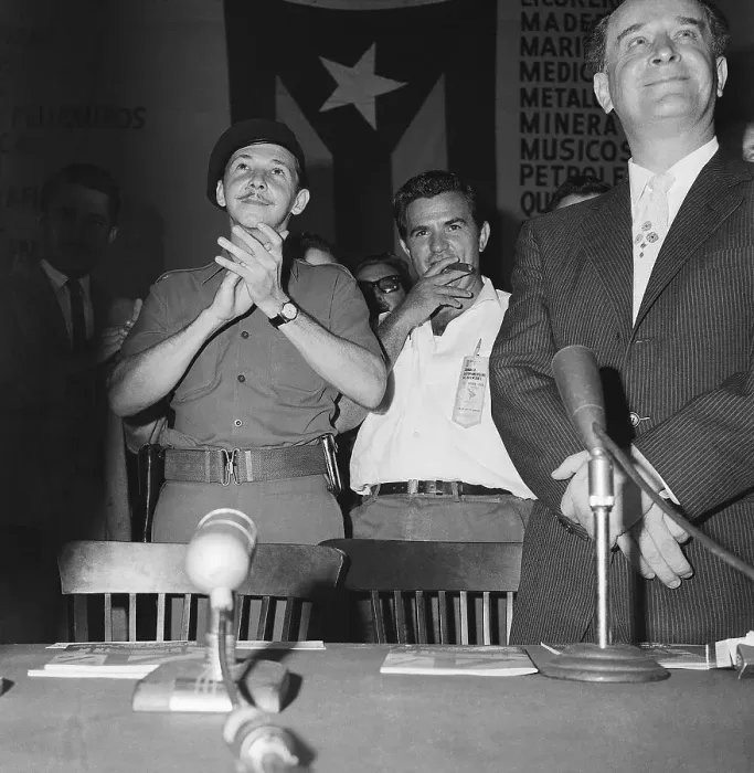 Framed Print : Raul Castro Applauds Jacobo Arbenz Framed Print : Raul Castro Applauds Jacobo Arbenz